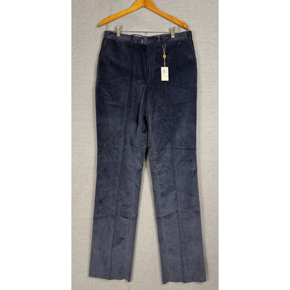 Peter Millar Mens Blue Corduroy Trousers Italy Cotton Pants MF11T07 Size 33